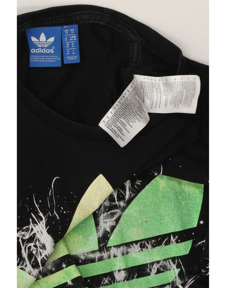 Мужская футболка с рисунком Adidas Top Medium Black Cotton