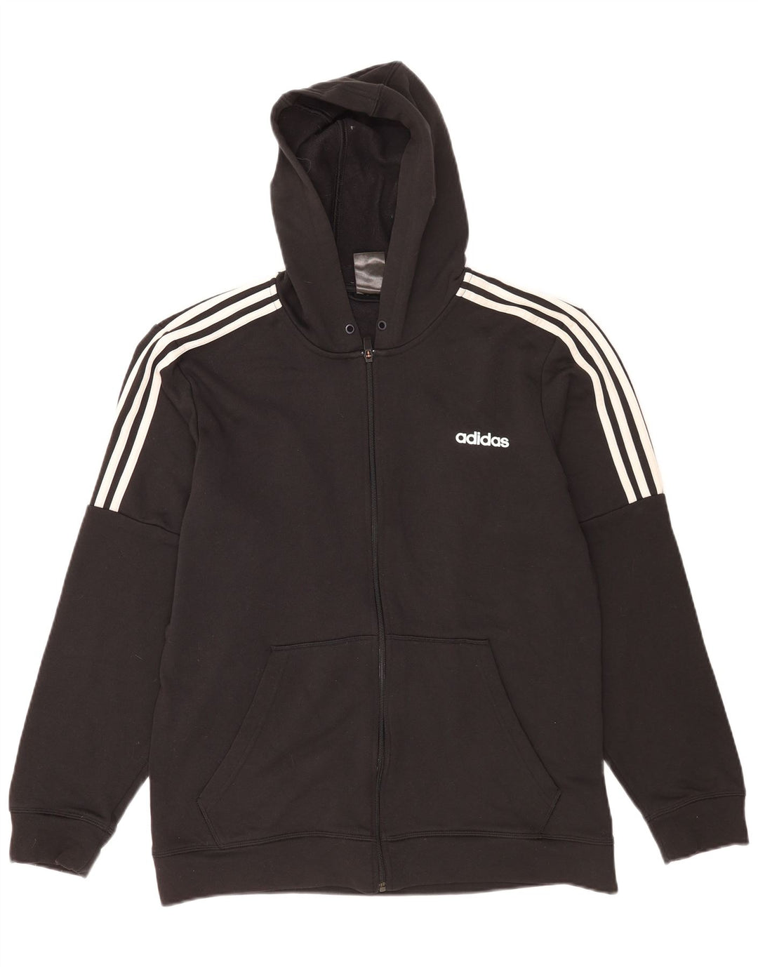 Мужской свитер с капюшоном на молнии Adidas XL, черный полиэстер