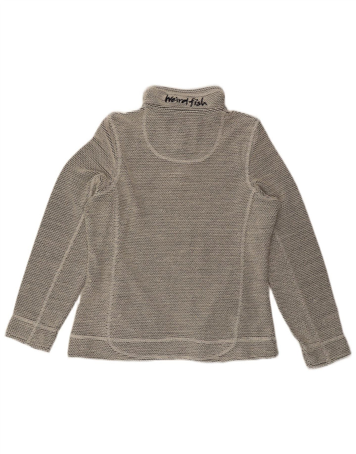 Женский свитер WEIRD FISH с воротником на молнии, UK 12, средний серый акрил