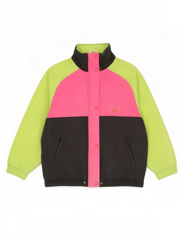 Винтажная женская лыжная куртка UK 18 XL, разноцветная с цветными блоками