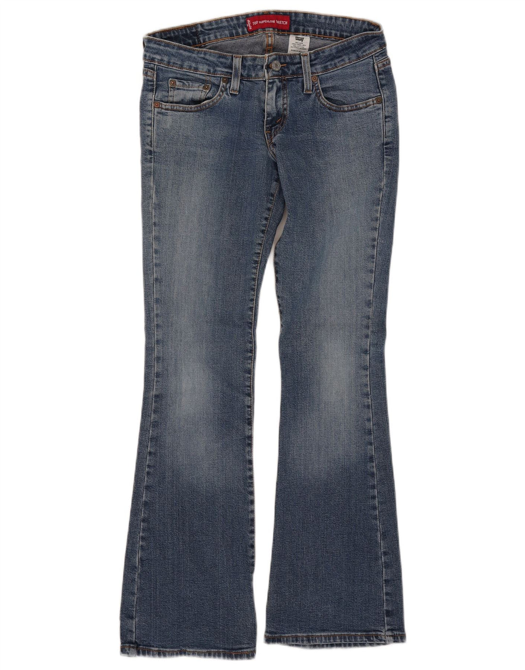 Женские джинсы Levi's 524 Super Low Bootcut, средние W30 L30, синие, хлопок