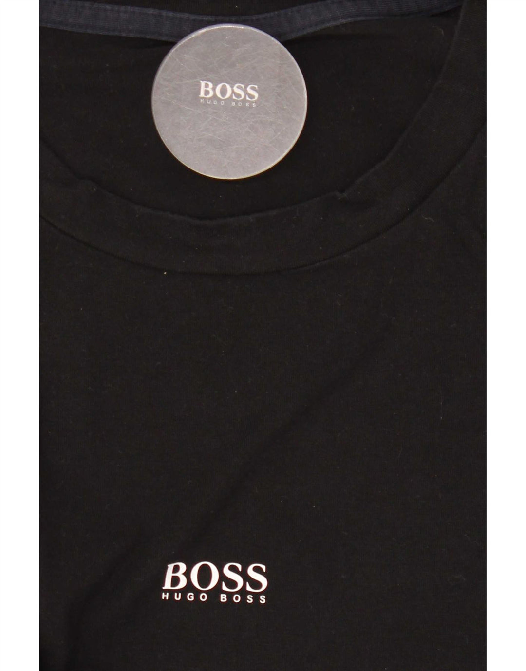Мужской топ Hugo Boss с длинным рукавом, средний черный хлопок