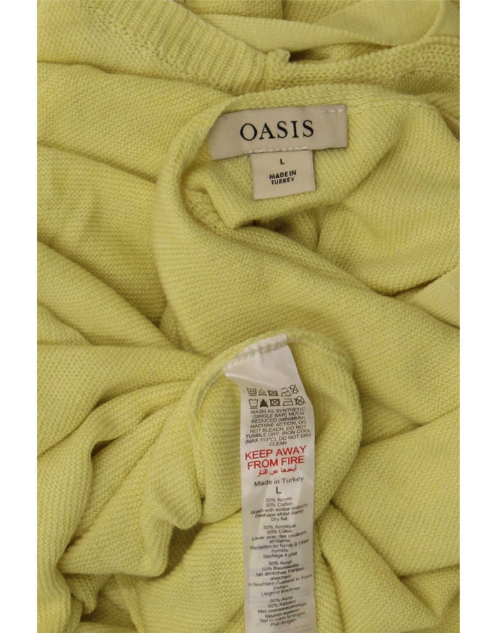 Женская блузка оверсайз Oasis Top UK 16, большой желтый акрил