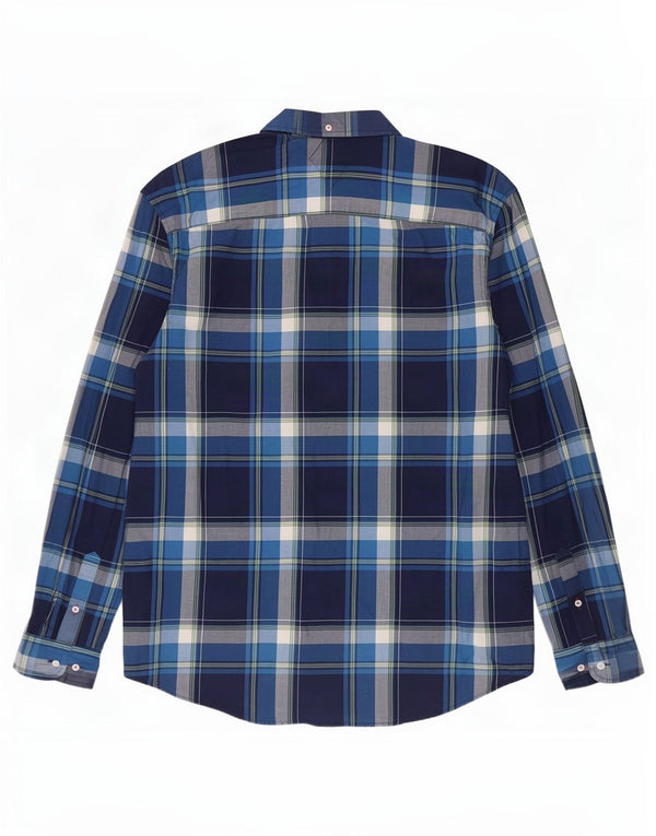 Мужская рубашка Tommy Hilfiger New York Fit XL, темно-синяя клетка, хлопок