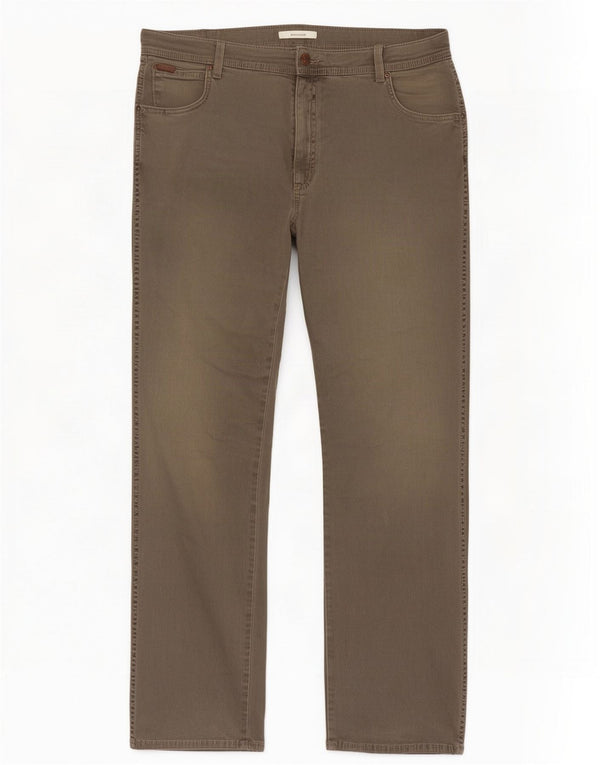Мужские прямые повседневные брюки Wrangler Texas Stretch W40 L32, серый хлопок