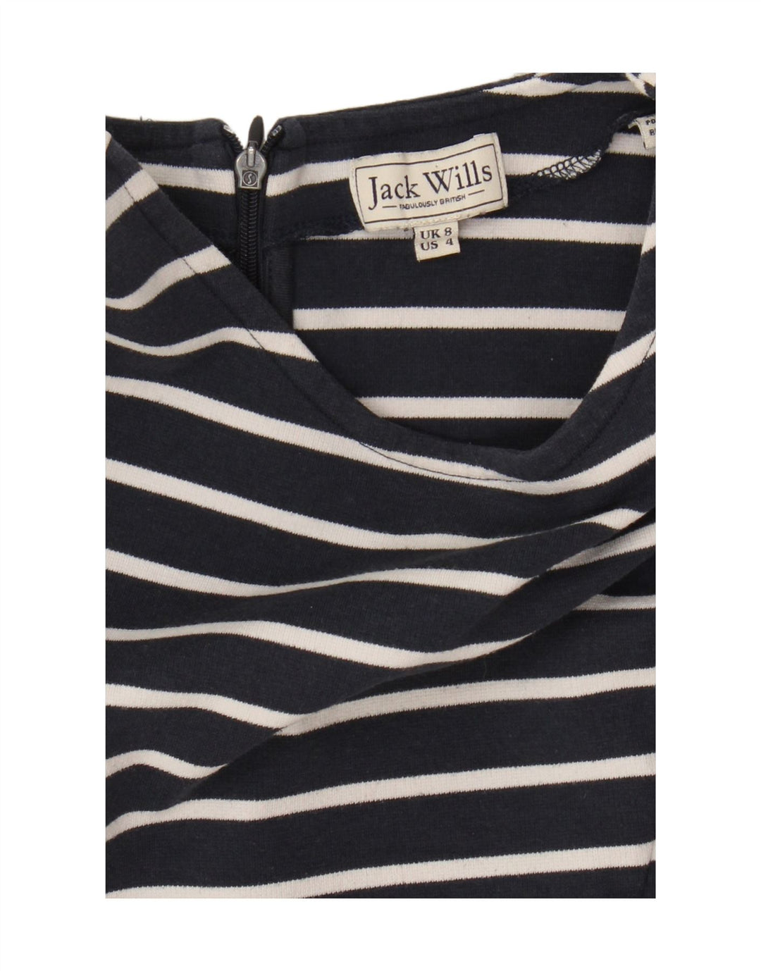 Женская блузка Jack Wills Top UK 8, маленькая, темно-синяя в морскую полоску