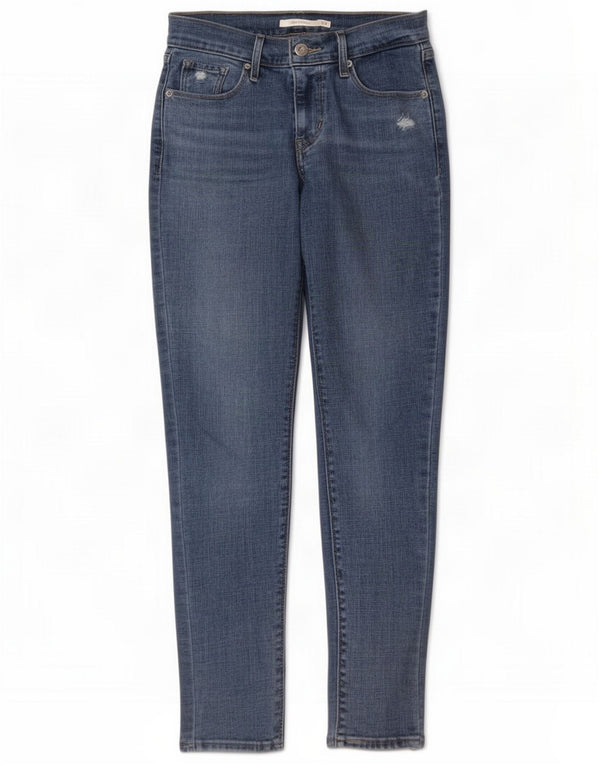 Женские джинсы скинни Levi's с пышными формами W26 L30, синий хлопок