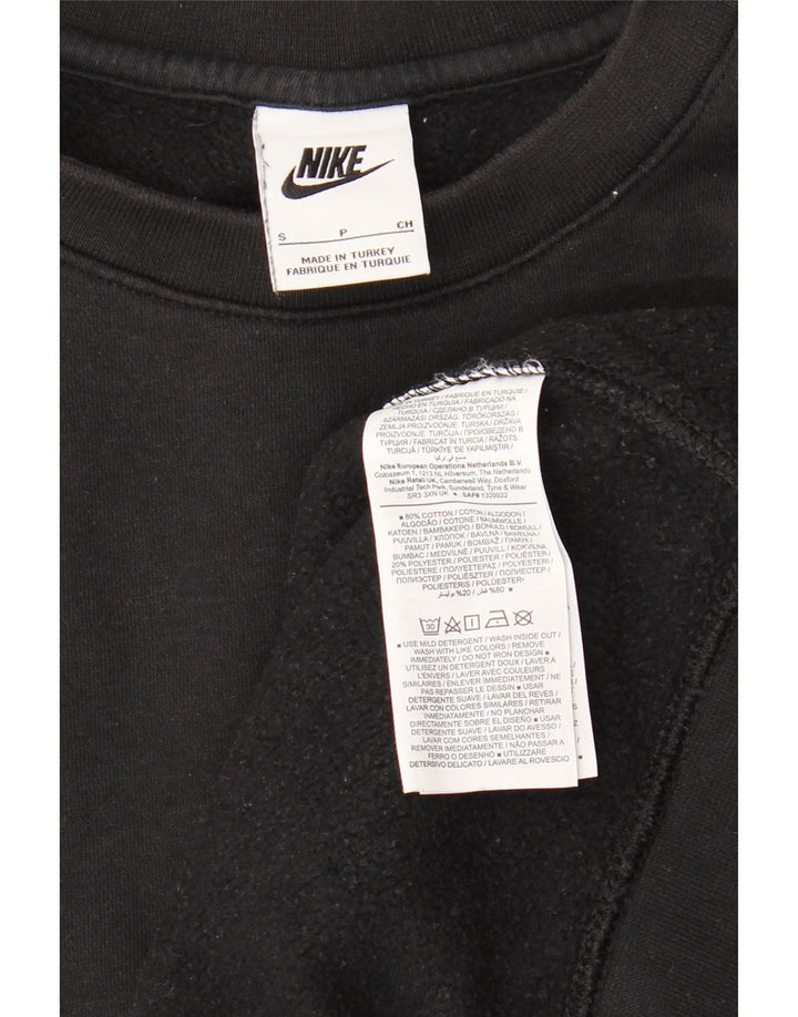 Мужской свитшот с рисунком NIKE, маленький черный хлопковый джемпер