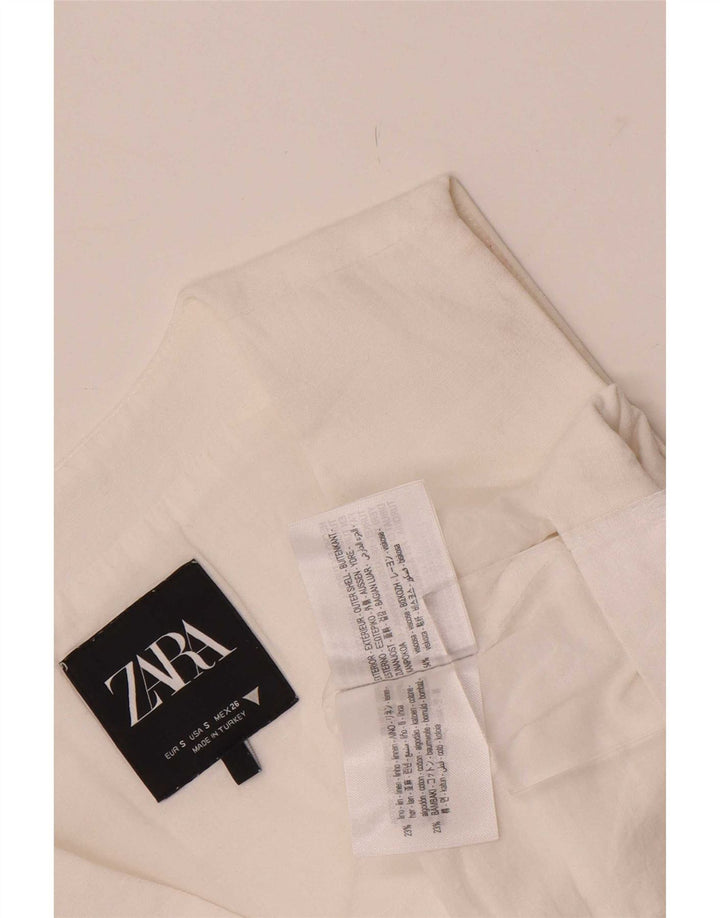 Женский жилет Zara UK 10, маленький, белый, вискоза