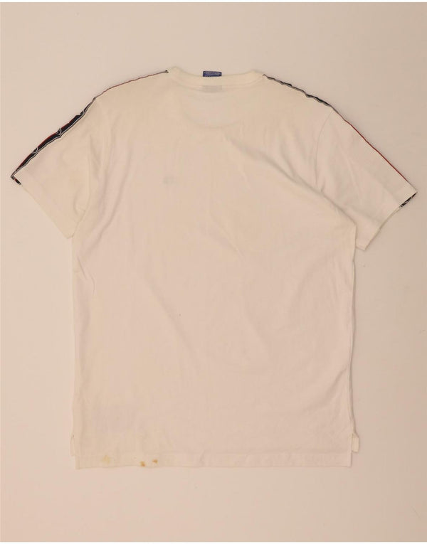 Champion Mens Graphic T-Shirt Top Medium White Colourblock
