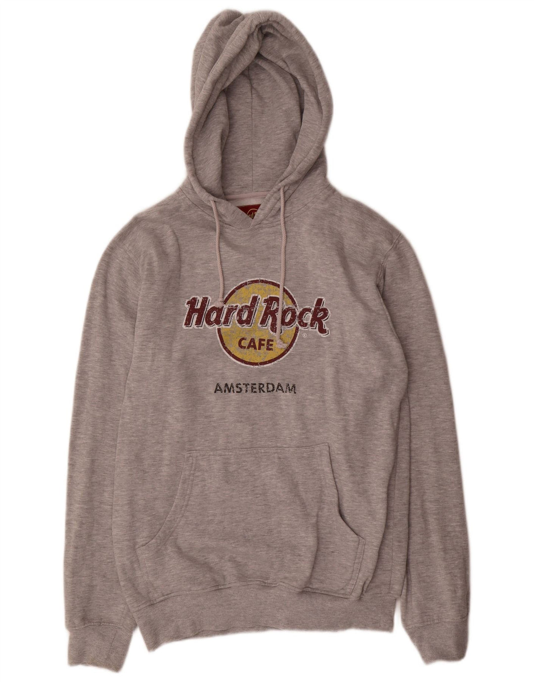 Мужской джемпер с капюшоном Hard Rock Cafe Amsterdam с рисунком, большой серый полиэстер