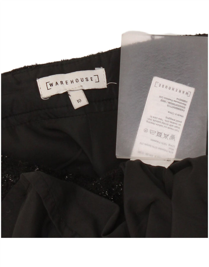 Женская мини-юбка Warehouse UK 10, маленькая W28, полиэстер в черную клетку