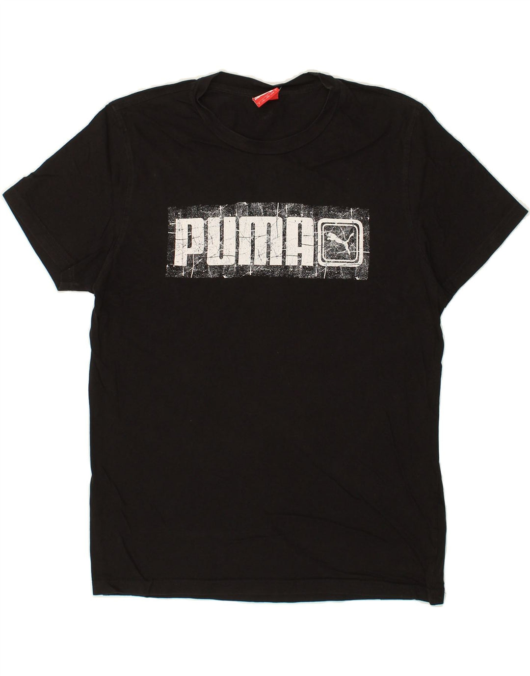 PUMA Mens Graphic T-Shirt Top Small Black Vintage Puma and Second-Hand Puma from Messina Hembry 