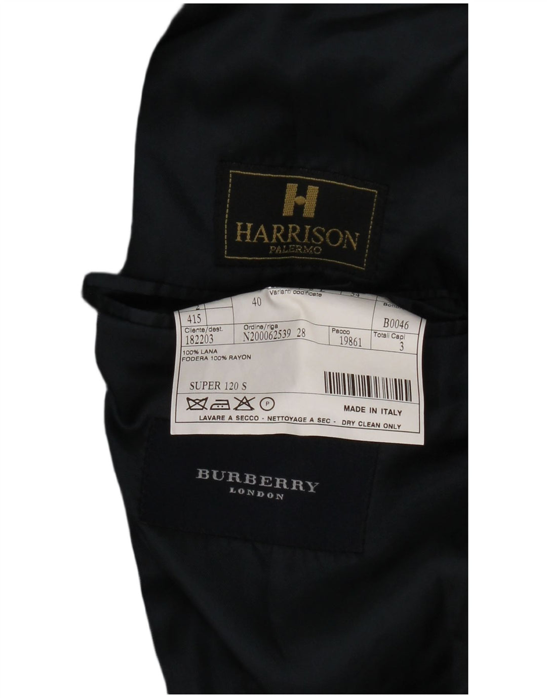 Мужской пиджак Burberry с 3 пуговицами IT 54, большой темно-синий, шерсть