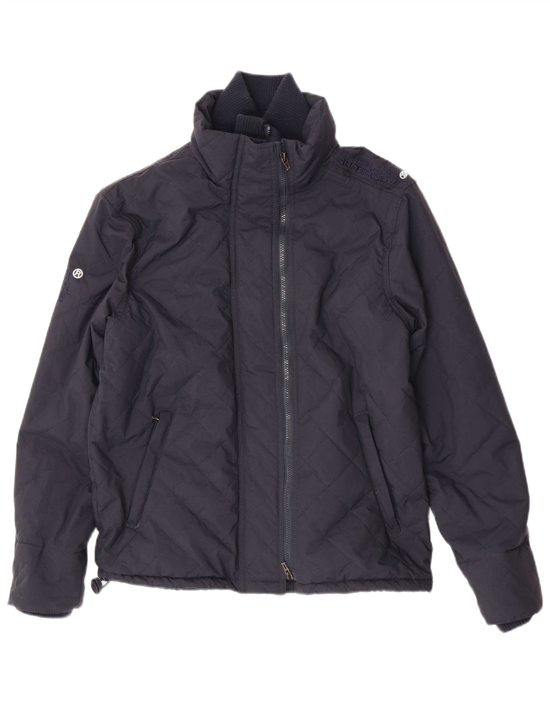 Мужская стеганая куртка Superdry UK 38, средний темно-синий нейлон