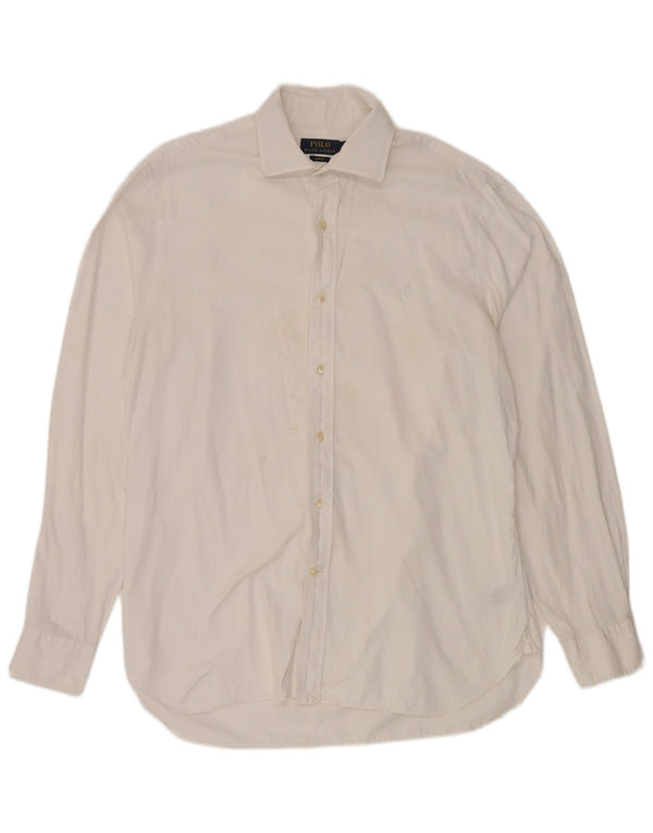 POLO RALPH LAUREN Mens Slim Fit Shirt Size 17 43 XL White Cotton