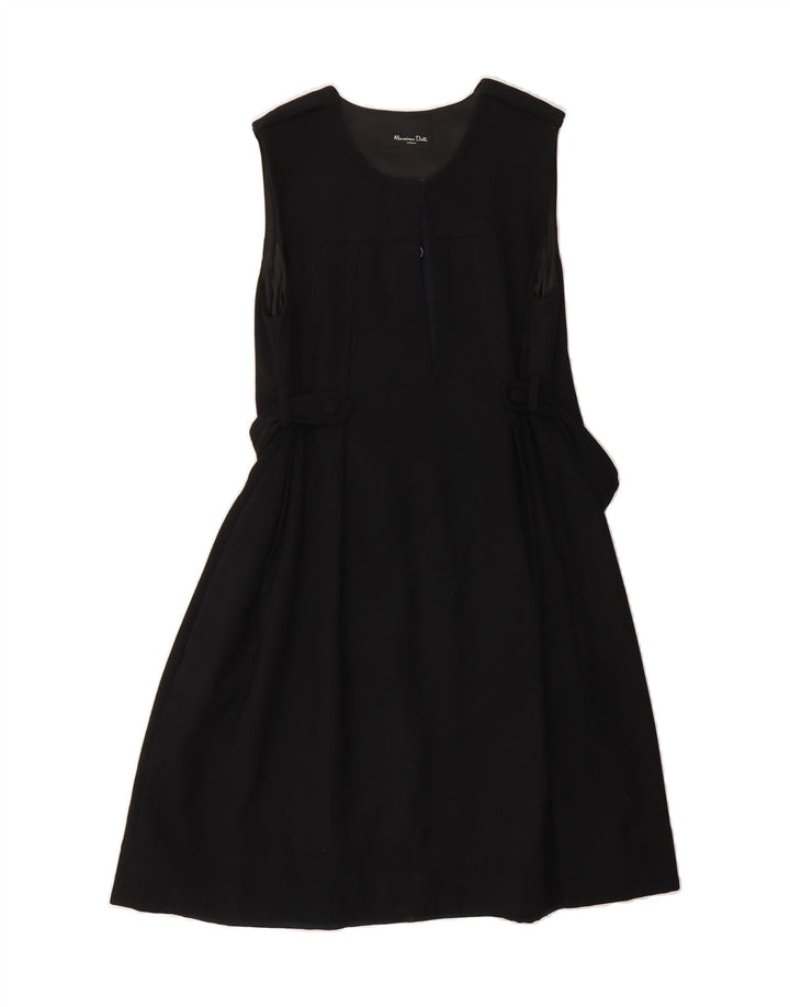 MASSIMO DUTTI Womens Sleeveless A-Line Dress EU 42 Large Black Wool Vintage Massimo Dutti and Second-Hand Massimo Dutti from Messina Hembry 