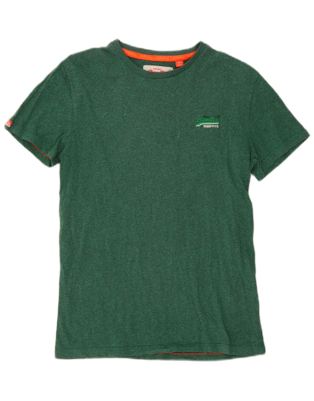 Мужская футболка Superdry, маленький зеленый хлопок с крапинками