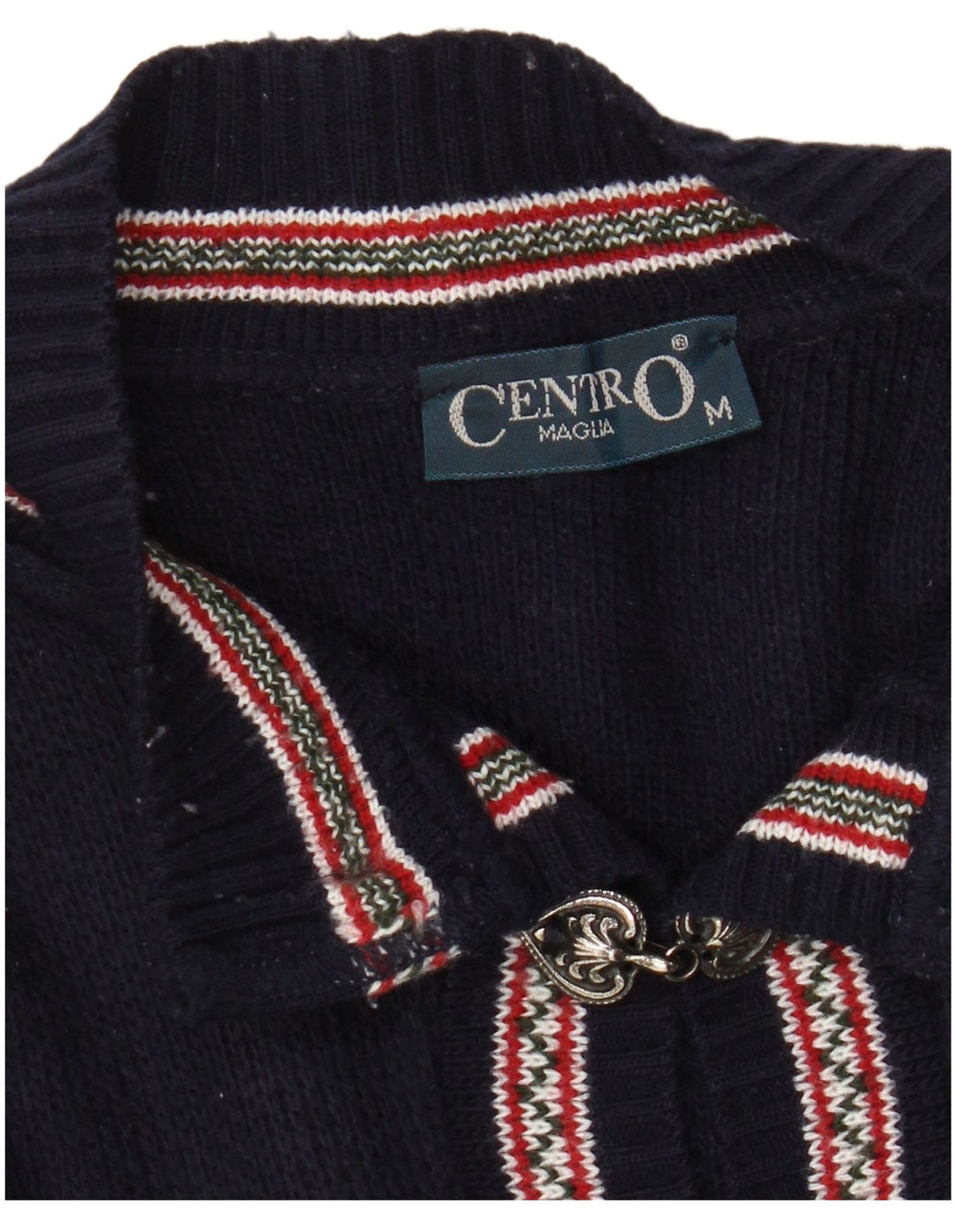 Женский свитер CENTRO MAGLIA с воротником на пуговицах, Великобритания 14, средний темно-синий