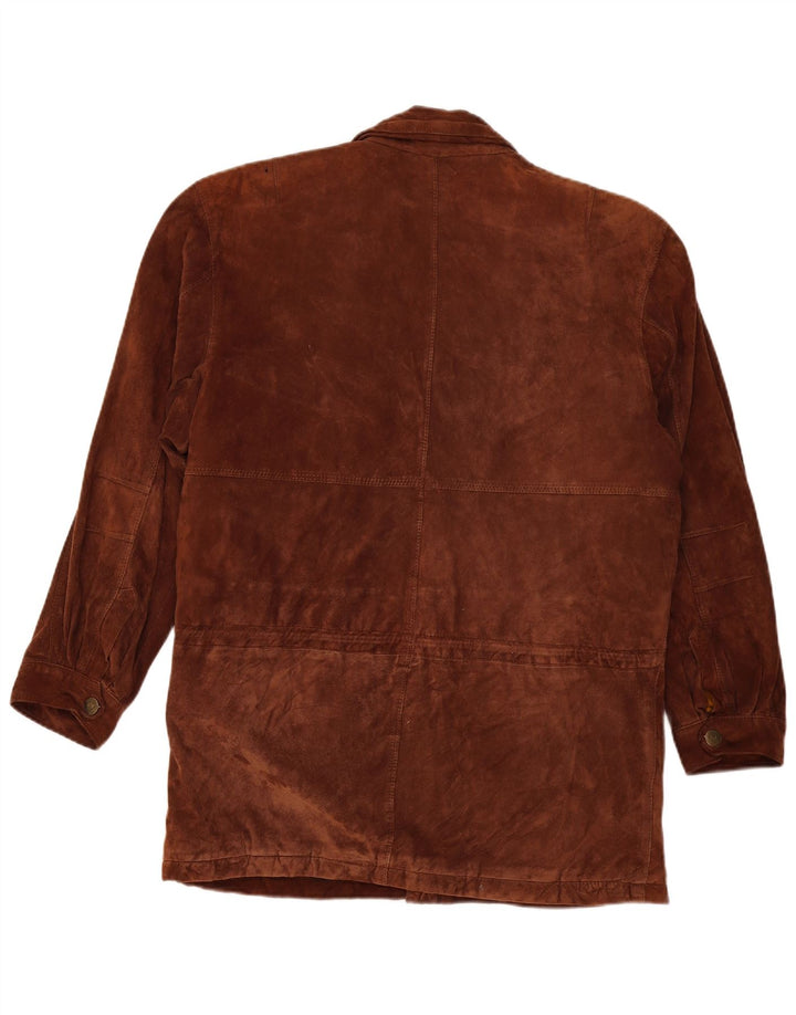 Винтажная мужская замшевая куртка UK 42 XL коричневая