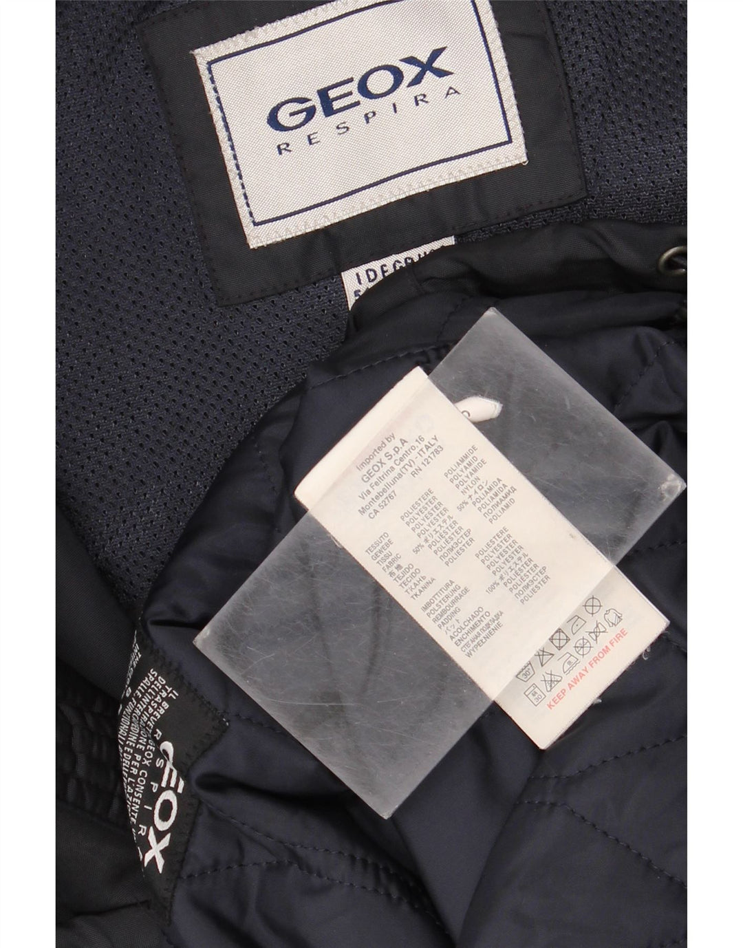 Мужская утепленная куртка Geox Respira UK 44 2XL Темно-синий полиэстер