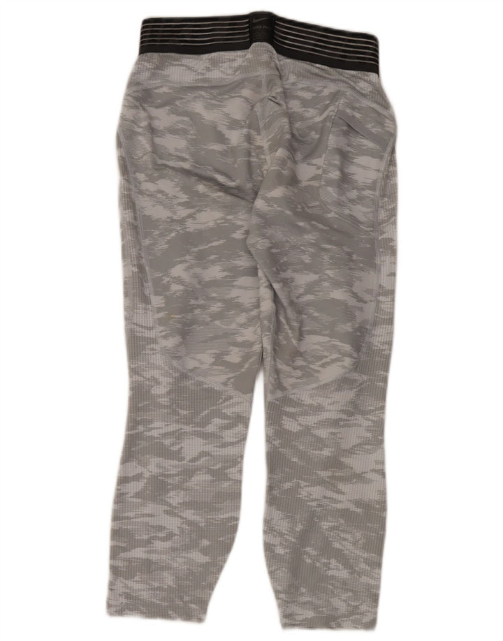 Мужские леггинсы Nike Dri Fit среднего серого цвета, камуфляжный полиэстер