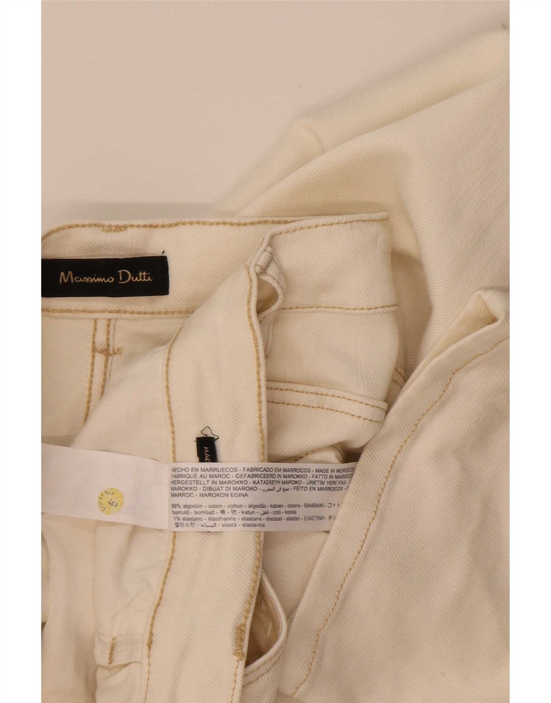 Женские прямые джинсы Massimo Dutti EU 40 Medium W30 L29 Off White Cotton