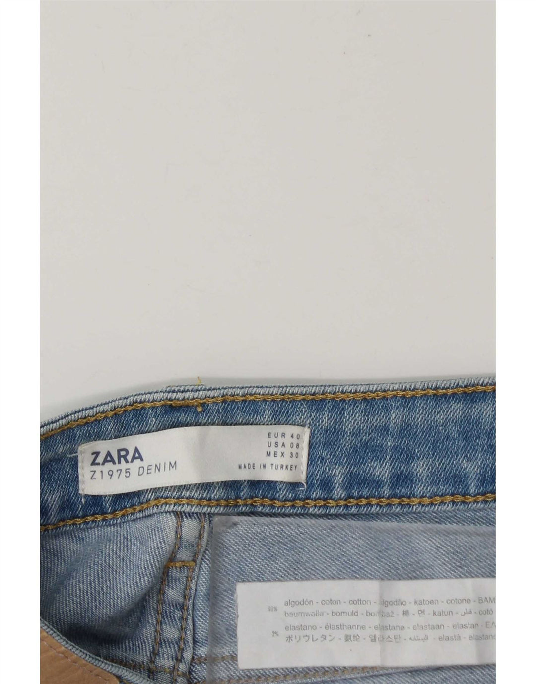 Женские узкие джинсы Zara EU 40 Medium W30 L29 Синие, хлопок