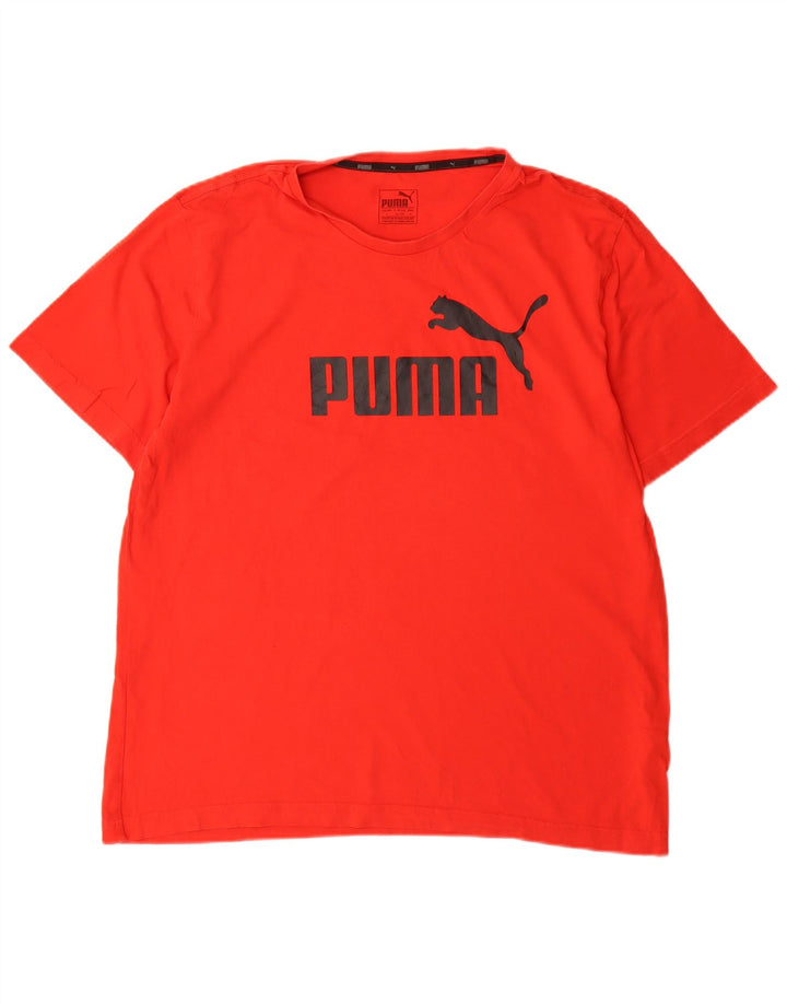 Мужская футболка с рисунком Puma, большой красный хлопок