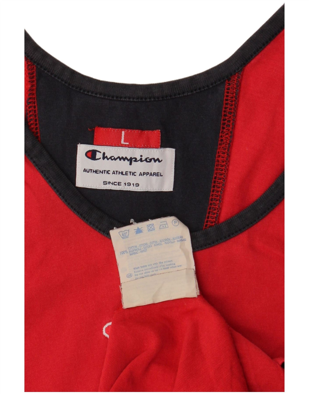 Мужской жилет Champion, большой красный хлопок с цветными блоками