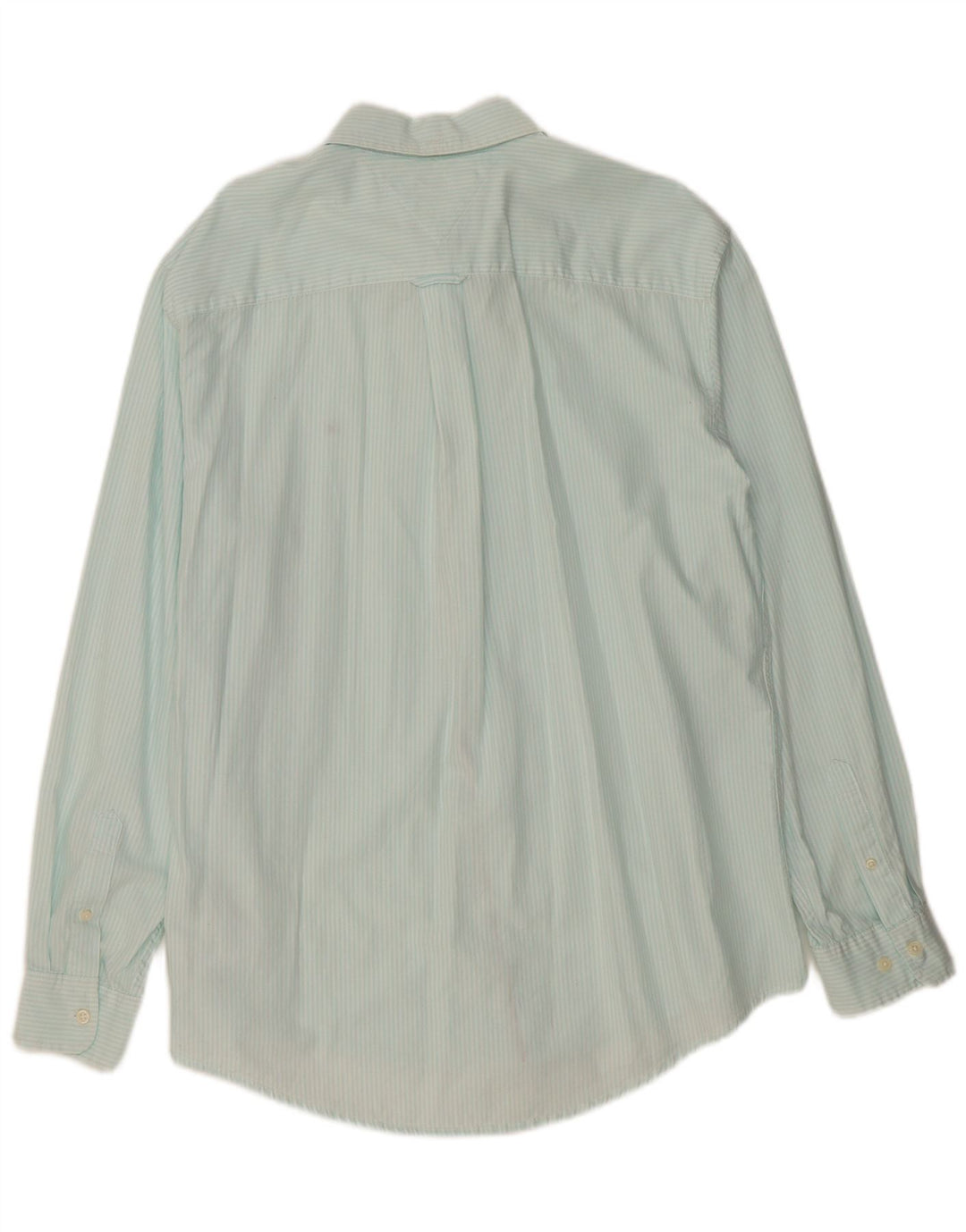 TOMMY HILFIGER Мужская рубашка XL Бирюзовая в тонкую полоску Хлопок