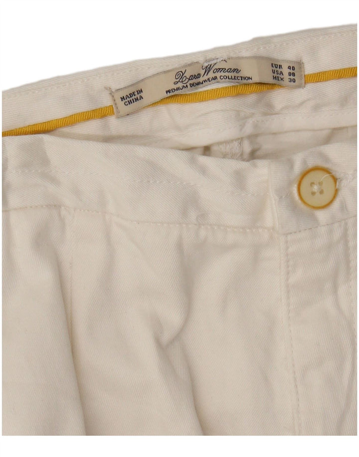 Женские прямые брюки чинос Zara EU 40 Medium W30 L28 белые