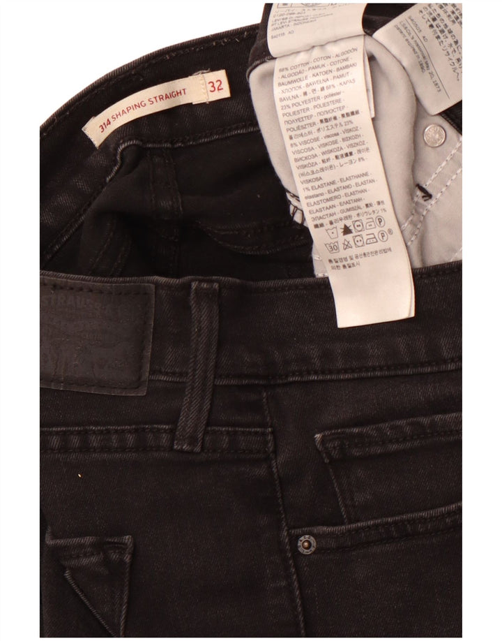 Женские прямые джинсы LEVI'S 314 W32 L32, черный хлопок