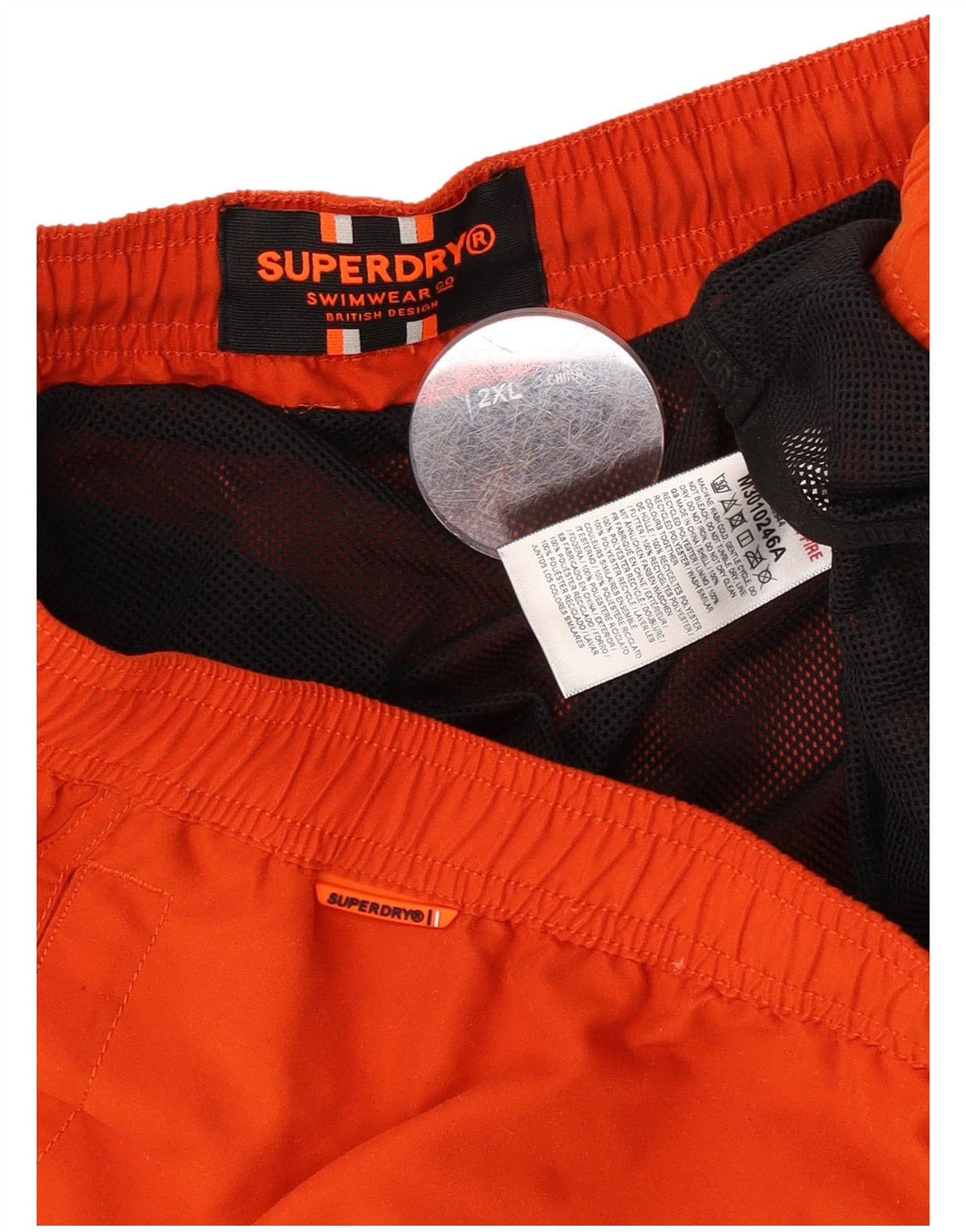 Мужские шорты для плавания Superdry с рисунком 2XL, красный полиэстер