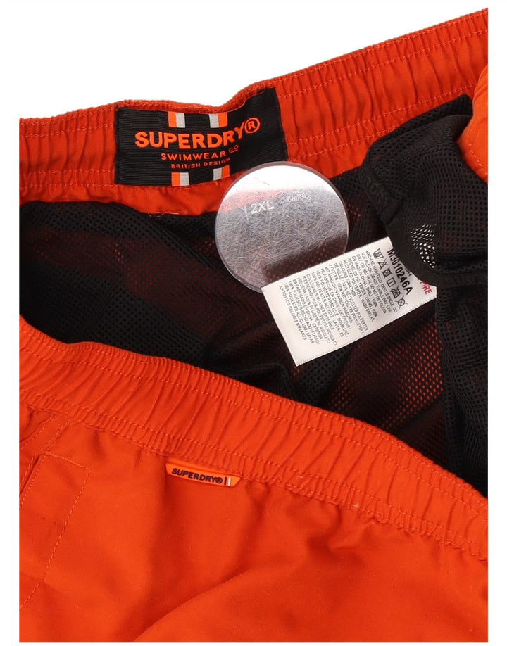 Мужские шорты для плавания Superdry с рисунком 2XL, красный полиэстер