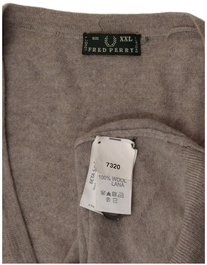 Женский кардиган Fred Perry, свитер UK 20 2XL, серая шерсть