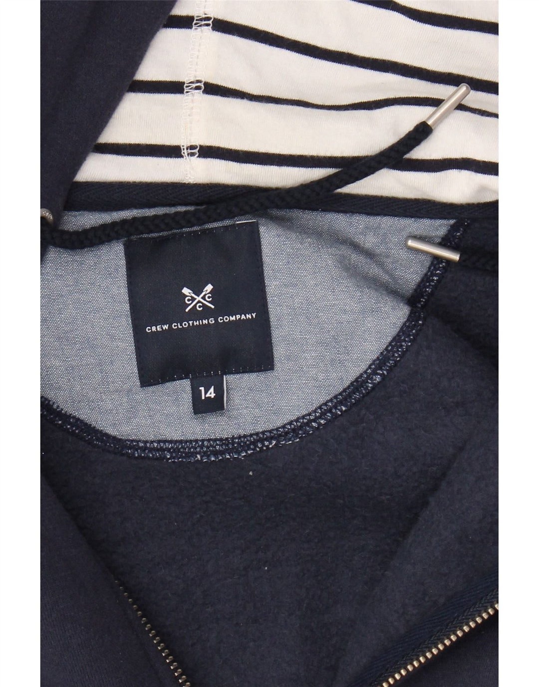 ОДЕЖДА ДЛЯ ЭКИПАЖА Женский свитер с капюшоном на молнии UK 14, средний темно-синий, хлопок