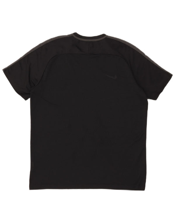 Мужская футболка Nike Dri Fit Top XL, черная, полиэстер с цветными блоками