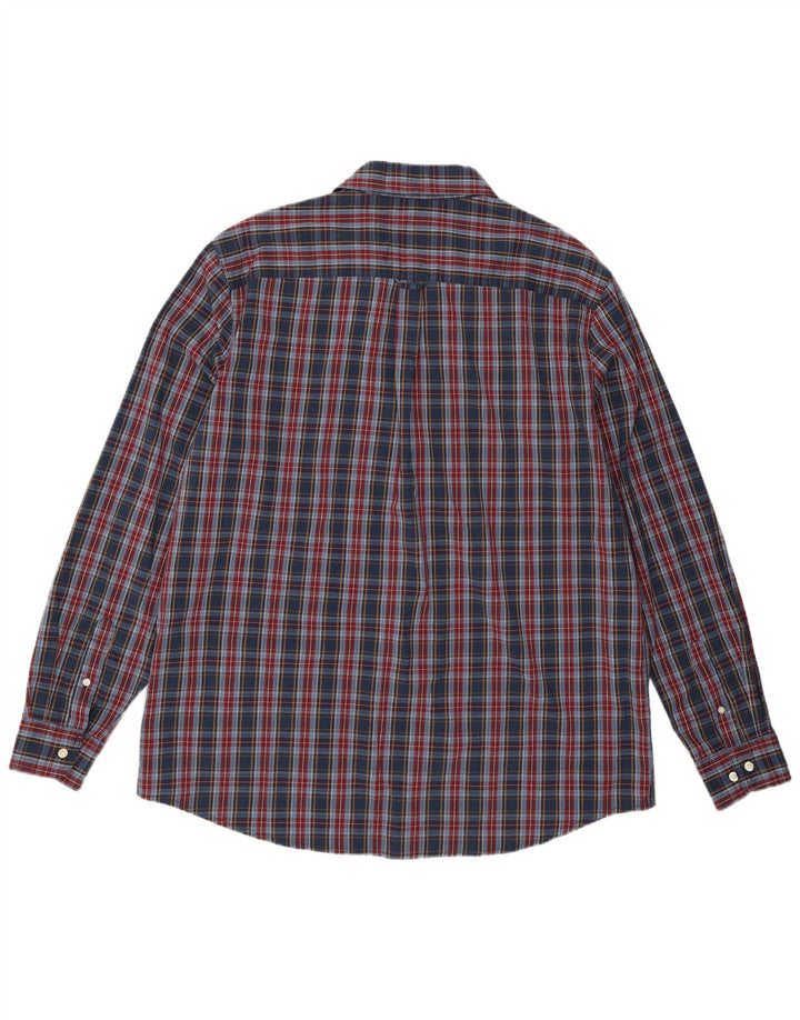 Мужская рубашка CHAPS Easy Care 2XL темно-синяя в клетку