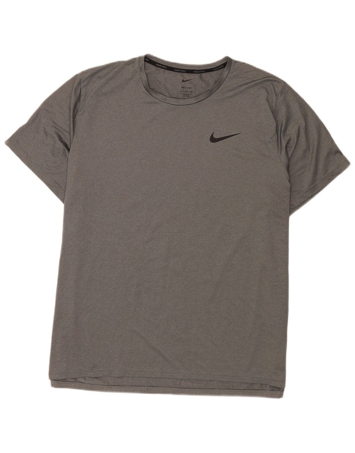 Мужская футболка Nike Dri Fit Top XL, серый полиэстер с крапинками