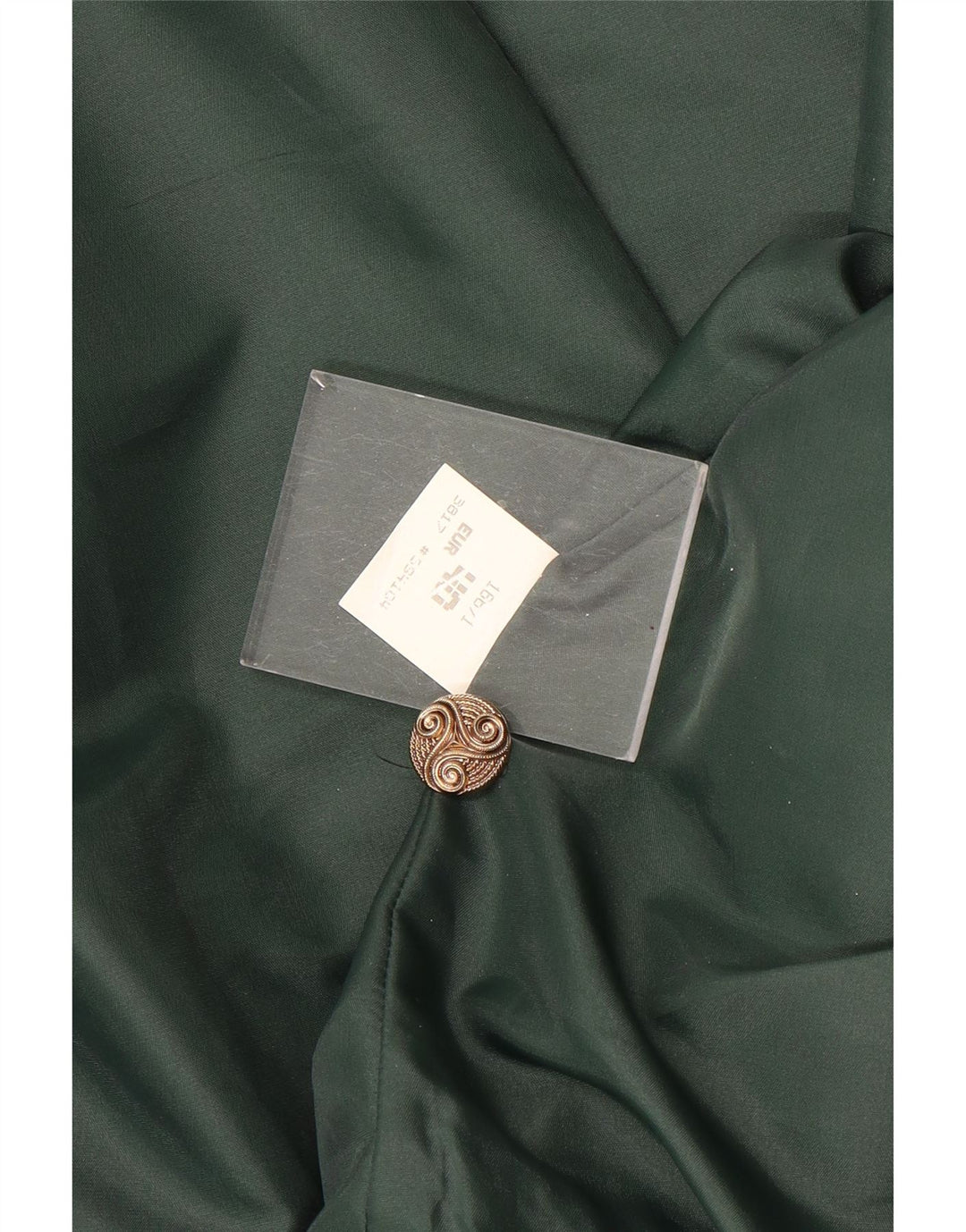 Винтажный женский укороченный бархатный пиджак с 3 пуговицами, хлопковый средне-зеленый цвет ЕС 40