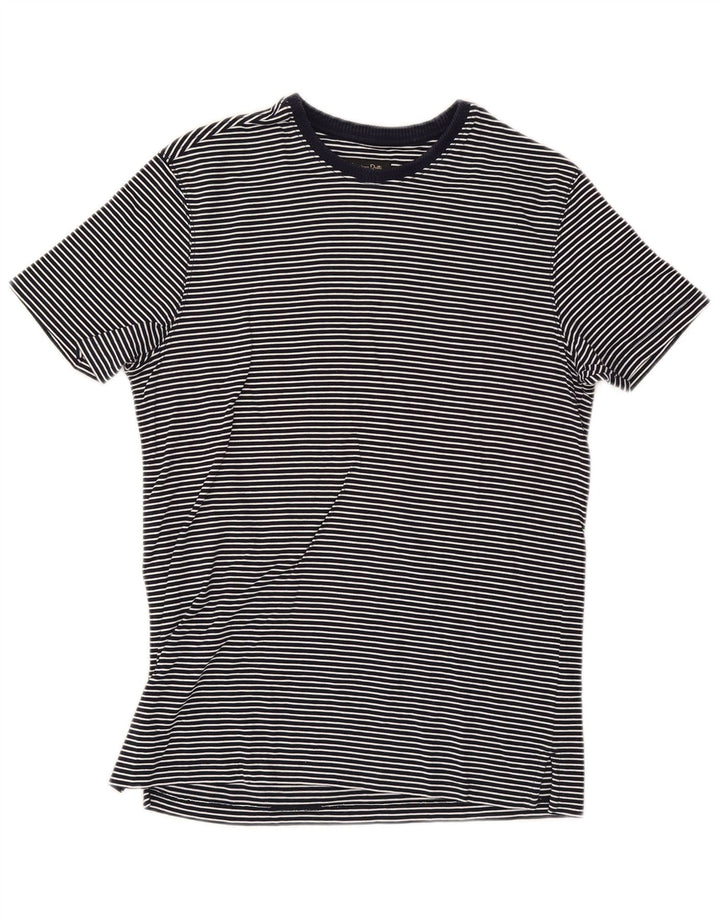 Мужская футболка Massimo Dutti Top Medium Navy Blue в тонкую полоску