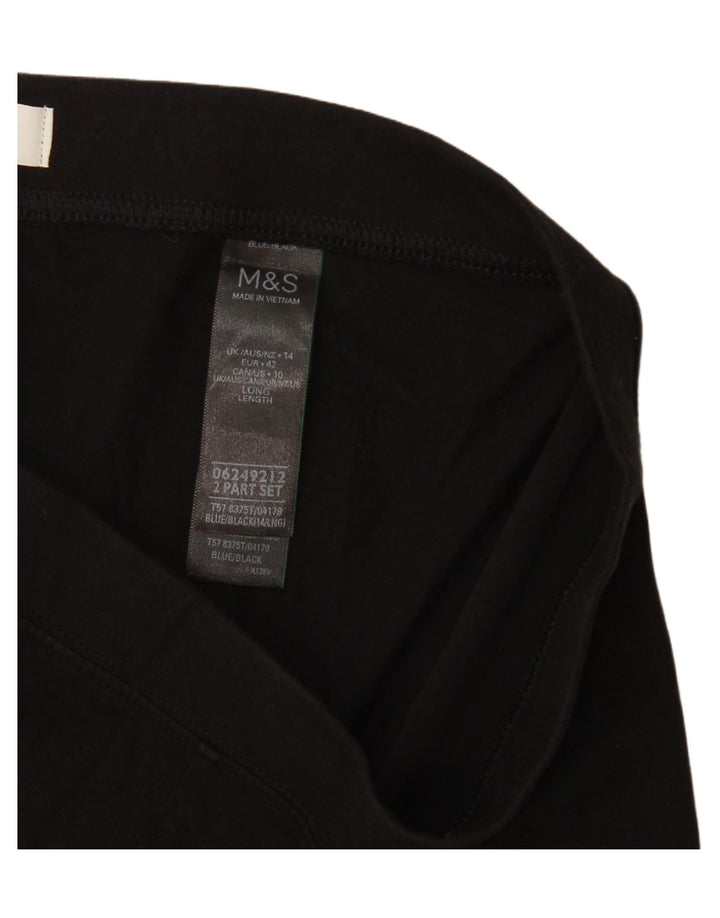 Женские леггинсы Marks & Spencer UK 14, средний черный хлопок