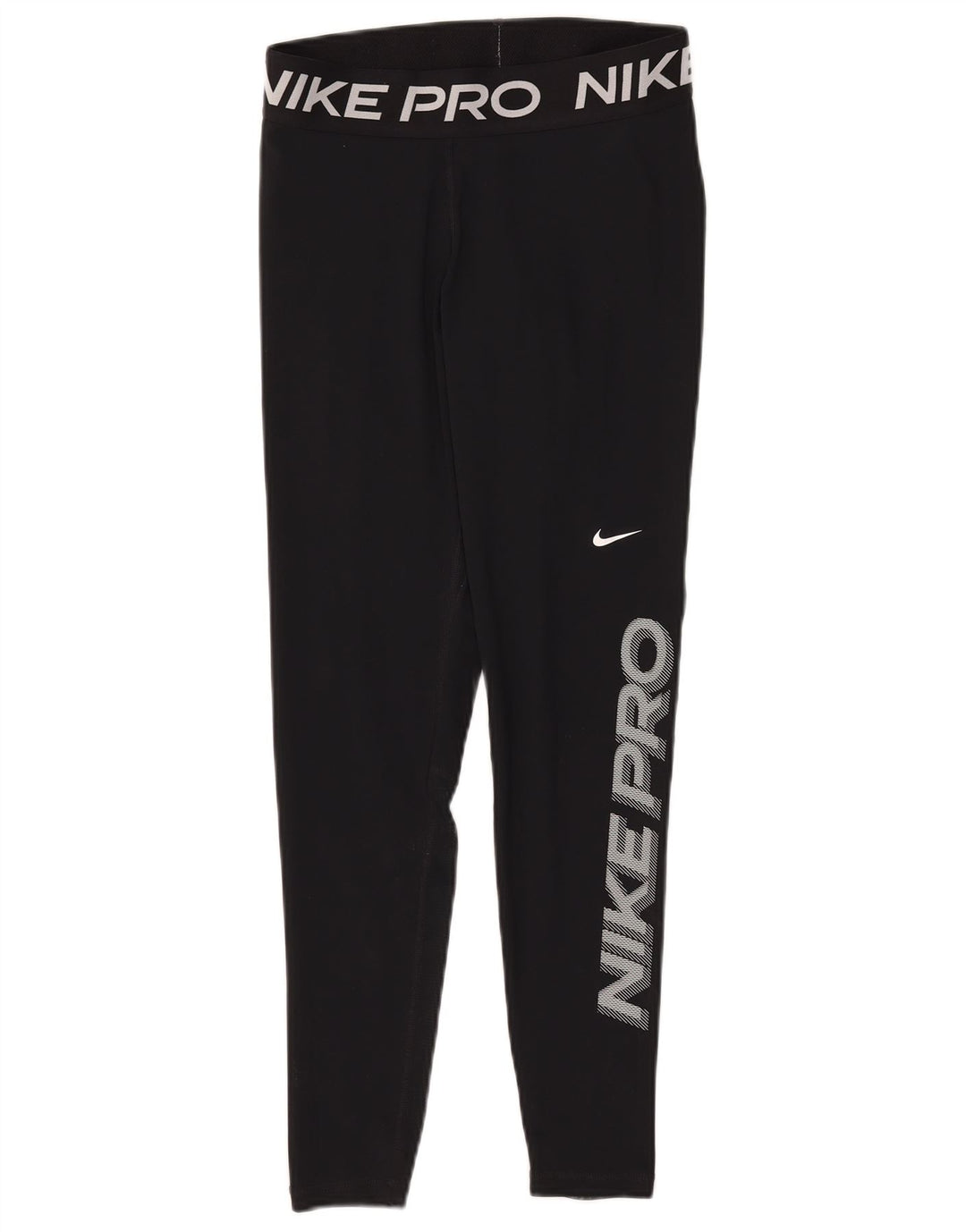 Женские леггинсы с рисунком Nike Dri Fit UK 12, средний черный, полиэстер