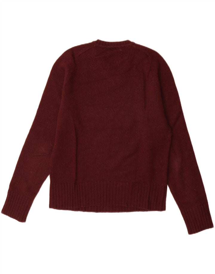 Мужской джемпер с v-образным вырезом Zara, средний бордовый