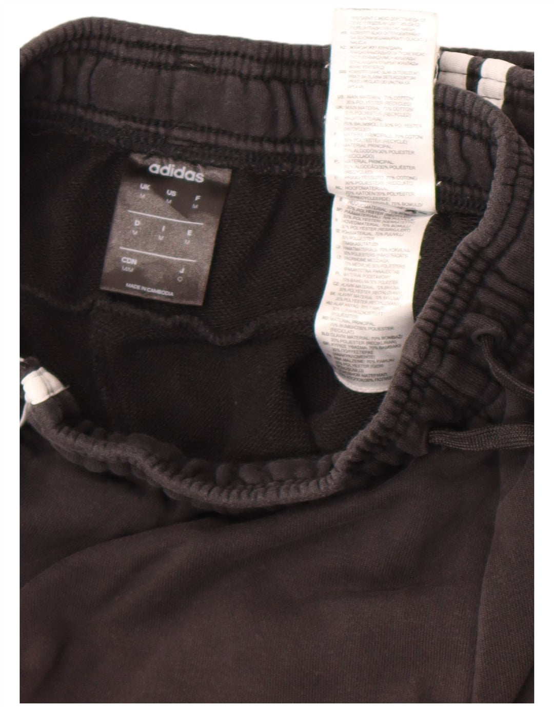 Мужские спортивные брюки Adidas Joggers среднего черного цвета из хлопка