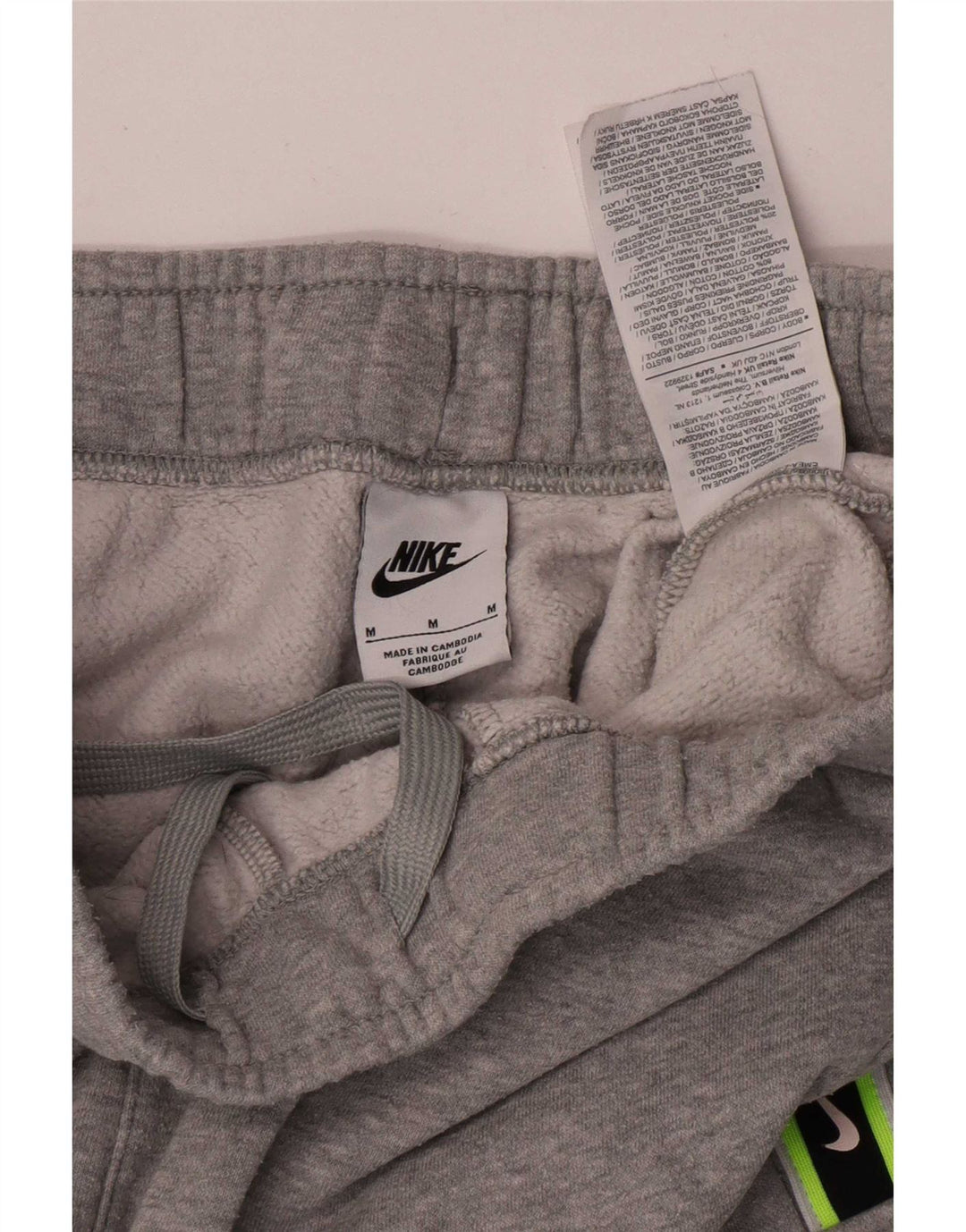 Мужские спортивные брюки-карго с графическим рисунком Nike, джоггеры среднего серого цвета с цветными блоками