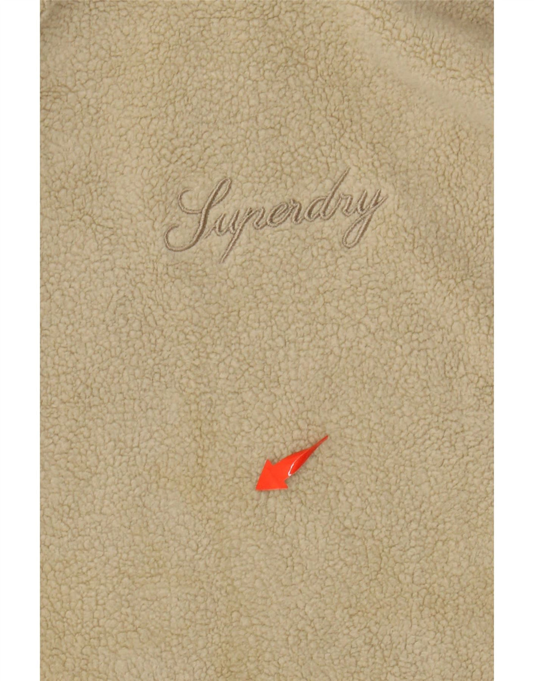 SUPERDRY Женский флисовый джемпер оверсайз с капюшоном UK 6 XS Бежевый полиэстер