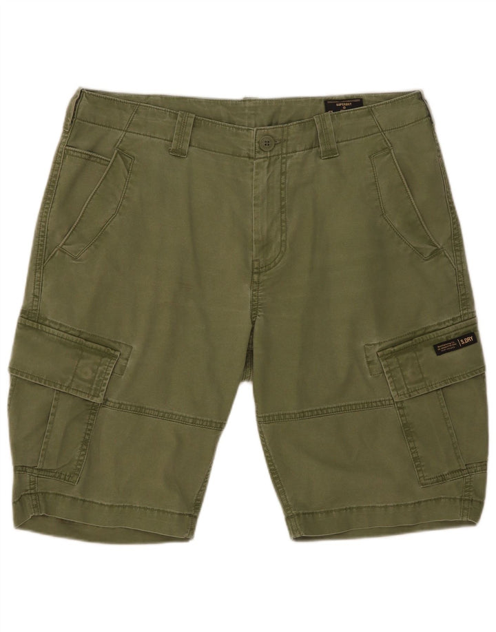 Мужские шорты-карго Superdry W34, большие зеленые, хлопок