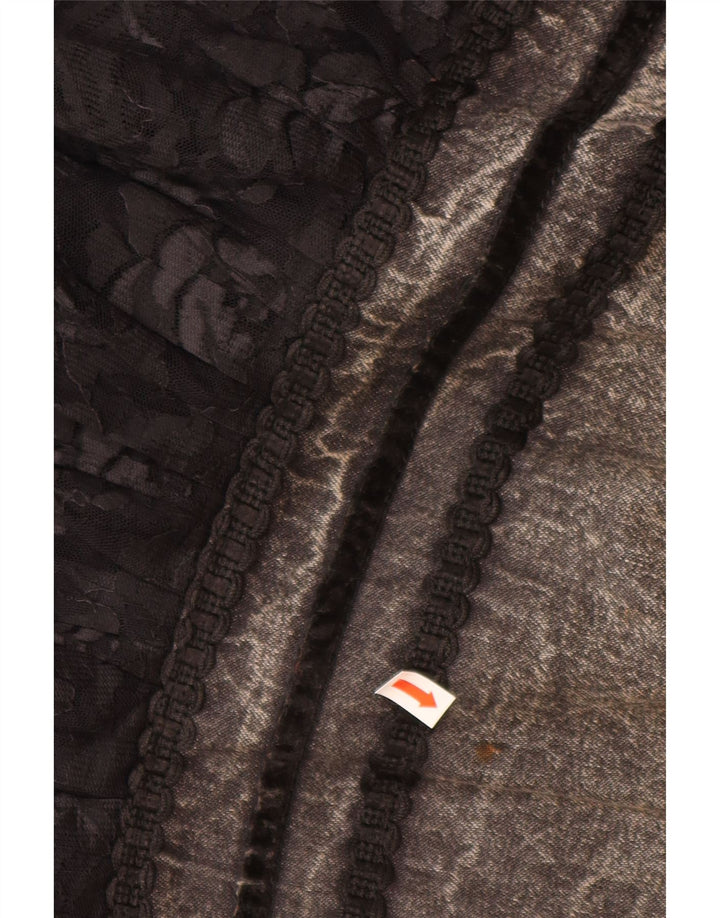 ВИНТАЖНАЯ Женская джинсовая юбка W28 Средне-серая